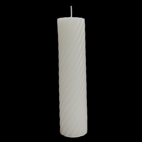 WHITE PILLAR CANDLE 5X20CM BO1050