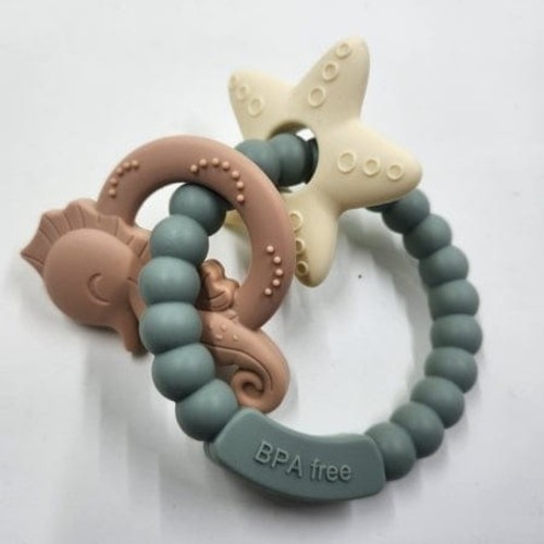 SEAHORSE SILICONE TEETHING RING BO1084 - BPA free