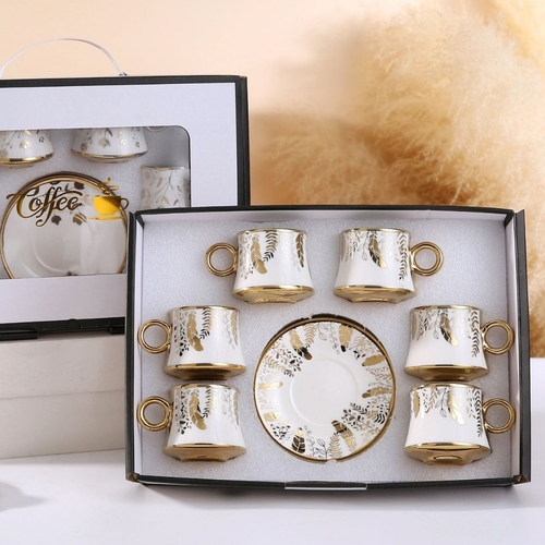 12 قطعة مجموعة  (6 أكواب و6 صحون) BO1193 - 6 أكواب 5.3x5.5 سم، 6 صحون 11 سم&nbsp;
رقم العنصر: AD-251076