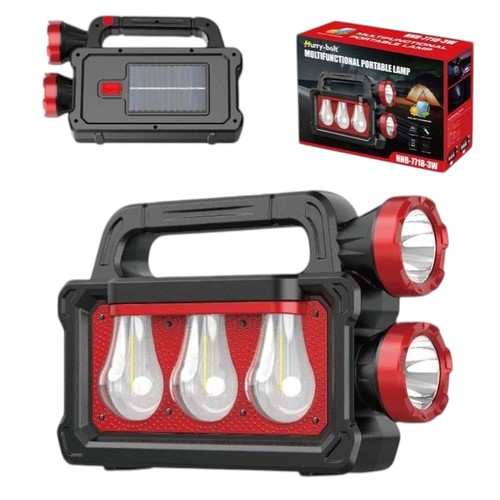 مصباح Hurry Bolt المحمول متعدد الوظائف USB وشحن USB BO1295 - مصدر الطاقة: ١٢٠ فولت ~ ٦٠ هرتز البطارية: بطارية قابلة للشحن محكمة الإغلاق، ٤.٥ فولت، ٢٤ أمبير/ساعة مصدر الإضاءة: ٣ واط + ٣ واط LED + ٣ مصابيح تنجستن مدة الشحن: ٤-٦ ساعات مدة التشغيل: مصباح يدوي/فلاش: ٣ ساعات/مصباح (LED أبيض) ٣ ساعات/مصباح (LED أصفر) ساعتان/مصباح (LED ثنائي اللون) الإضاءة الجانبية: ٥ ساعات/مصباح (٣ مصابيح تنجستن) رقم الموديل: HNB-7718-3W