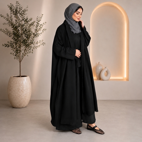 Black Abbey Wide Design and Open Cut Front.BO1560