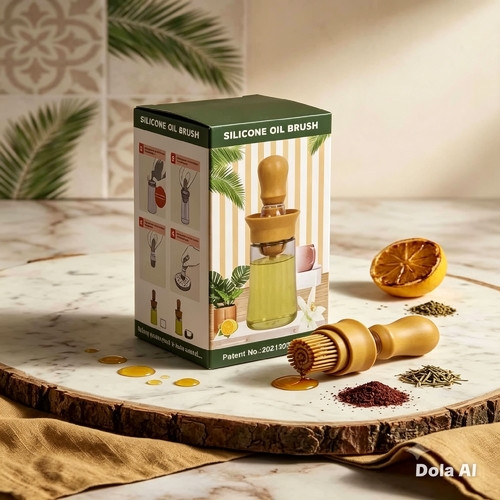 فرشاة وموزع زيت سيليكون (Silicone Oil Brush) مع زجاجة لتخزين السوائل. / ON1805