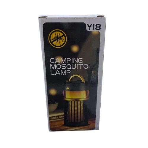 Y18 lamp features ultraviolet (UV) light to attract insects and an electrical grid to eliminate them