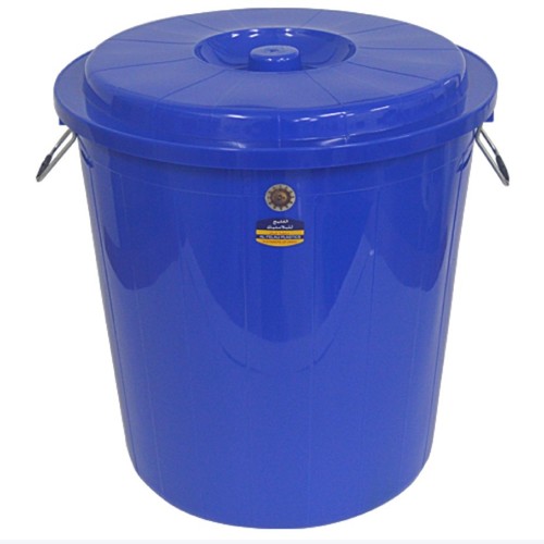 DRUM 90 LITRE WITH LID AND STEEL BODY HANDLES B1214