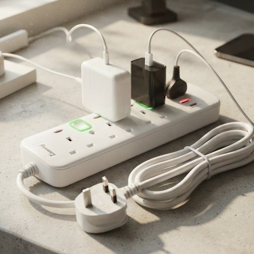 مقبس تمديد 3M مزود بمنفذ USB من النوع A وC BO1200