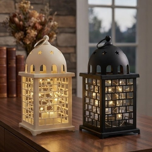 فانوس LED مزخرف بحجم 12.5X12. 5X27CM BO599