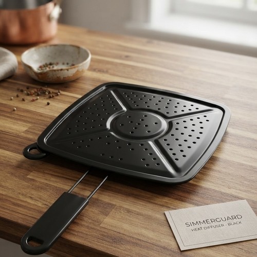 Black square-shaped rice devil, used to evenly distribute heat and prevent food combustion.NY-109