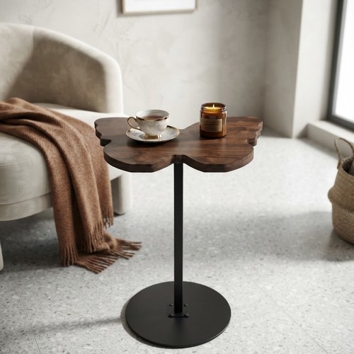 Modern wood Butterfly Shaped Wooden Side Table NY-SH198