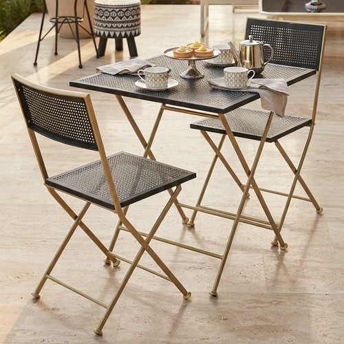 Folding Design Metal Table and Chairs Suitable for Use in Balconies & GardensNY-SH208