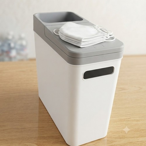 Stylish 9L Bathroom Trash Basket, featuring slim design.NY-SH210
