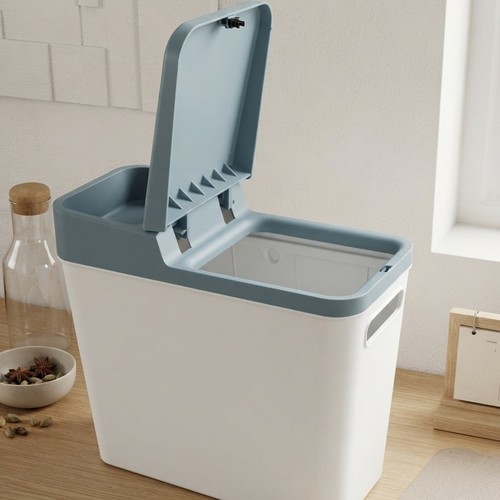 Stylish 9L Bathroom Trash Basket, featuring a slim, space-friendly design NY-SH211