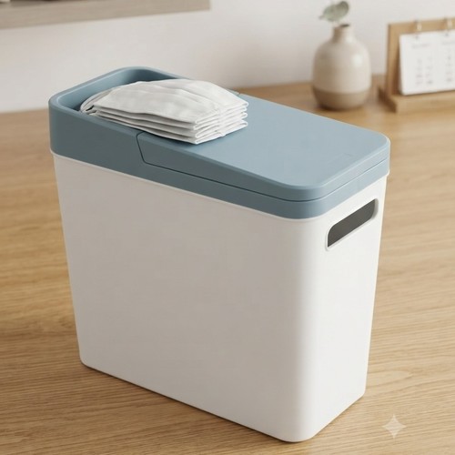 Stylish 9L Bathroom Trash Basket, featuring a slim, space-friendly design NY-SH211