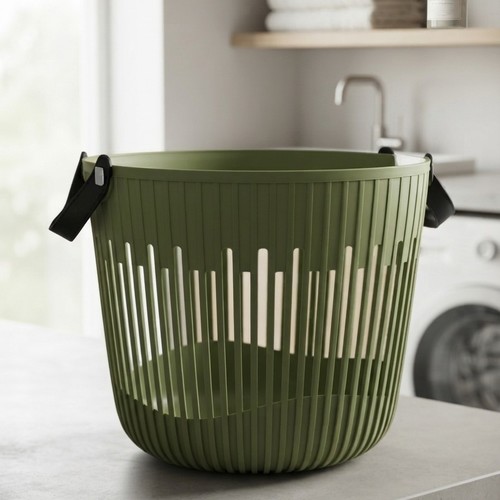 NY-SH225 Leather Handle Oil Wash Basket