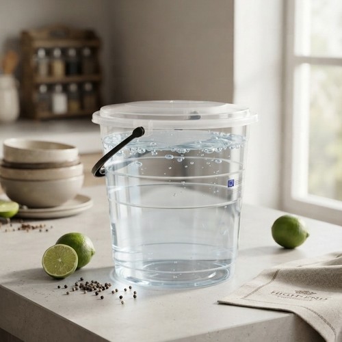 Transparent Plastic Bucket with 15L Cap & Handle NY-SH363 Capacity NY-SH363