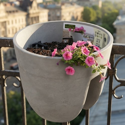 Rose pot custom design to be fixed on the NY-SH376 fence or handrails
