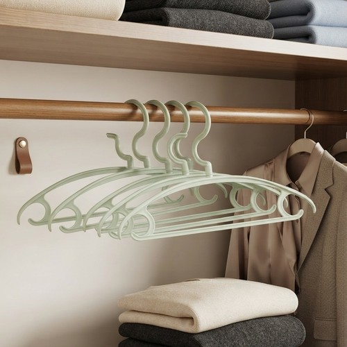 5Sturdy Plastic Clothing Hangers NY-IG463