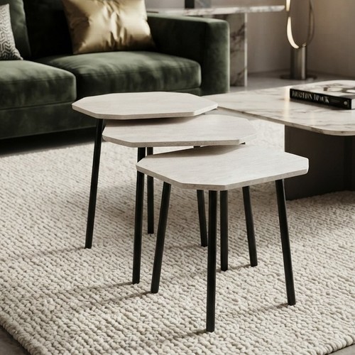 3 White Kit Coffee Tables NY-SH522 White Kit
