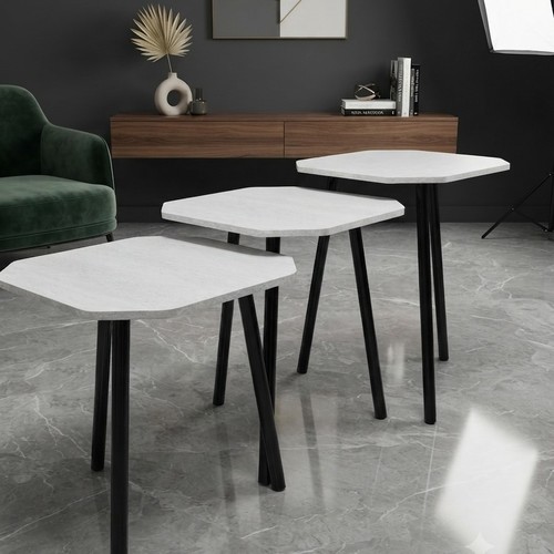 3 White Kit Coffee Tables NY-SH522 White Kit