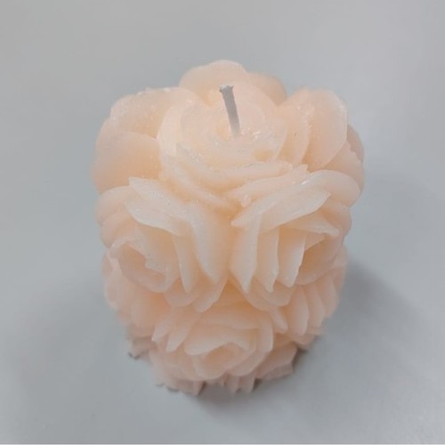 شمعة عمودية على شكل وردة معطرة مزخرفة 8 سم BO994