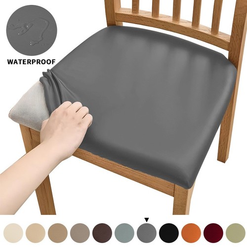 WATER PROOF DINING CHAIR SEAT COVER / HM-0007 - COLOR: GRAY SIZE: LENGTH 40x45CM WIDTH 45x60CM