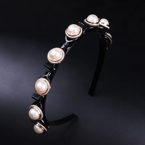 FOUR-LEAF CLOVER HEADBAND / BA-0011 - COLOR WHITE PEARL