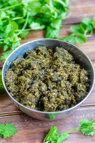 Coriander Achar - اجار الكزبره احدا ابتكارات المحارة حيث يجمع بين طعم الكزبره المميز و الحرارة المتوسطة اختيار و اضافة رائعة للأطباق الكويتيه