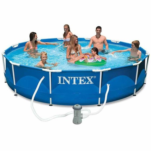 swimming pool 366 x 76 cm with filter - Have fun all summer long with the Intex Easy Set, one of the easiest swimming pools on the market This swimming pool will make your backyard a place to spend summer all summer where your family can relax and play Very easy to install - just plug in the hoses and enjoy fresh, clean water Brand: Intex Playing in the open air blue color (Free installation service) Size: 12 feet 366 x 76 cm