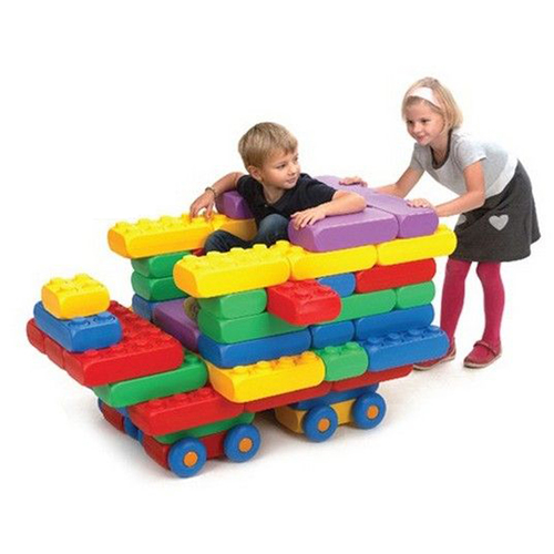 Edu Farm Big Block 29 pcs - Ido Farm Large Cubes with C set, of 29 pieces, perfect toy for your children to have fun, large collection of cubes large, bright and totally safe. Quickly, easily and without any problems, it can bear the child's weight and can be used in day care centers, entertainment centers, play areas, children's playgrounds, and at home, 25 pieces and 4 wheels will be loved by children.