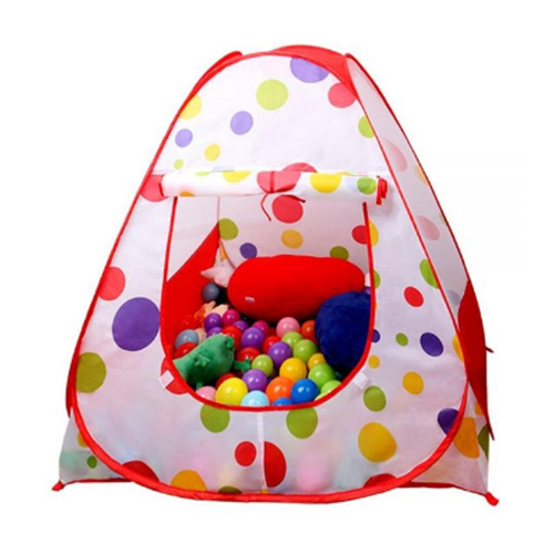 pyramid tent - Hierarchical colored tent With 100 balls Suitable room You don't need a big place The child has fun with the tent full of balls A mixture of ancient and modern times The size is approximately 90 cm x 90 cm height 80 cm