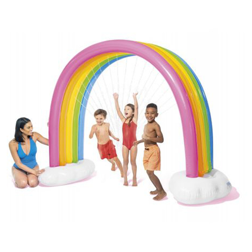 Rainbow Cloud Sprinkler - Intex 56597EP Inflatable Rainbow Cloud Outdoor Kids Play Sprinkler, Ages 3 & Up size : 300 x 109 x 180 cm