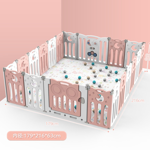 playpen - Baby locker 20 pieces, easy to disassemble and install, that combine with internal toys in a new shape, beautiful colors, and stronger material 
 the size : The length is 216 cm 179 cm width The height is 63 cm