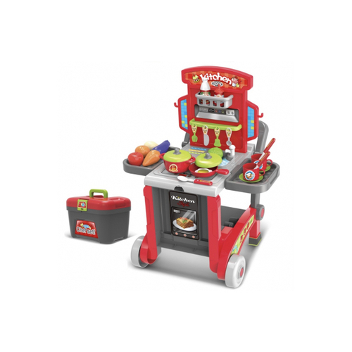 Toys Castle  - KITCHEN PLAY SET - INCLUDES ACCESSORIES
 - TURNS INTO A BOX FOR EASY TRANSPORTATION 
- AGE: 3+