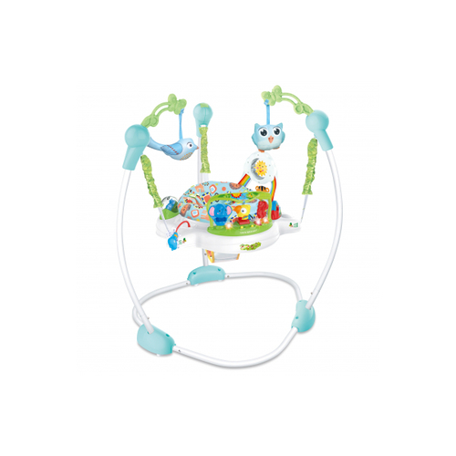 BABY JUMPER - An interactive baby jumper designed to keep your little one entertained and active safely. It features colorful toys, lights, and music to stimulate the senses and support motor skill development. The 360° rotating seat allows the baby to explore and play from every angle.