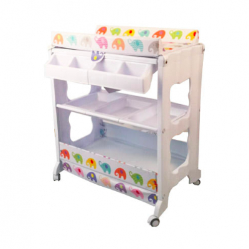 Changing Table with Bathtub - Changing Table with Bathtub specially designed to support both baby and new mother

-Compact and easy to store when folded

-Soft and removable comfort-mattress

-Four wheels, easy to move over