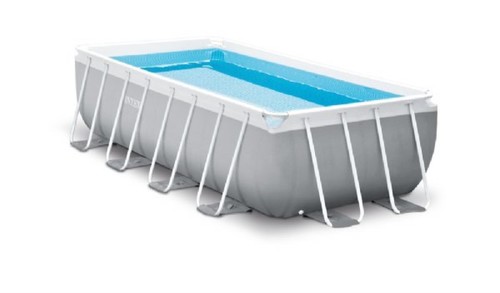 RECTANGULAR FRAME POOL  SIZE: 300CM X 175CM X80CM - The Intex Prism Frame 300CM X 175CM X80CM rectangular pool is designed to fit any backyard. Built to provide extra swimming space, it holds more pool water than traditional round frame pools, allowing swimmers to appreciate the maximized swimming area. Includes:- Saftey Ladder
- Water capacity is 1806 gallons (6836L) (90%) and it is ready for water in 45 minutes.