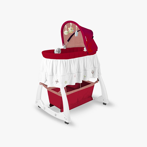 Mamalove Baby Cradle Bassinet Bed - Baby Cradle Bassinet Bed  - Canopy with 3 soft toys  with wheels for mobility