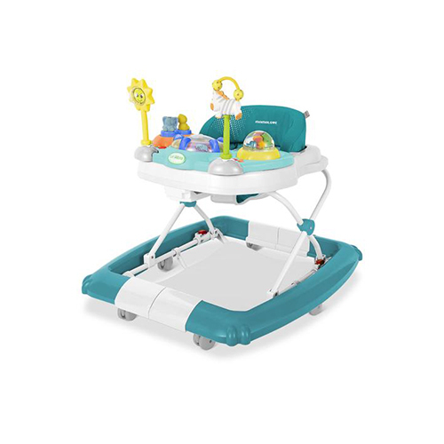 2 IN 1 BABY WALKER - -يمكن استخدامه كهزاز -يمكن تعديله إلى 3 مستويات عالية-وسادة قابلة للغسل- صينية الصوت والضوء والألعاب