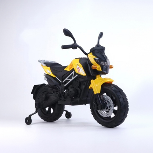 MOTORCYCLE RIDE-ON - AVAILABLE: YELLOW - RED 
- AGE: 2 YEARS +
- 12 VOLT BATTERY
- RUBBER TIERS - LEATHER SEAT
- MUSIC