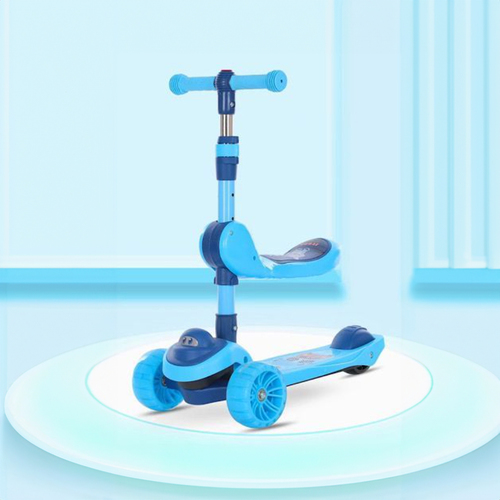 3 Wheels SCOOTER - Perfectly balanced ride for children aged 3 to 5 years. With an adjustable and removable seat, it offers unparalleled versatility. It allows your child to pedal comfortably to sit or stand up. The handle height offers more than adjustments. The light-up wheels will instantly keep children interested