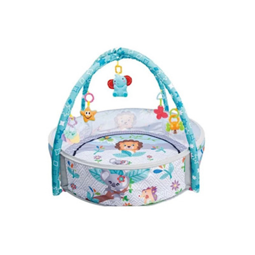 Musical Baby Play Gym Mat - A colorful and musical baby play gym designed to keep your baby entertained and active. It features hanging toys and gentle music to stimulate sensory and motor development. Perfect for tummy time, playtime, and relaxation, with a foldable design for easy storage and travel.