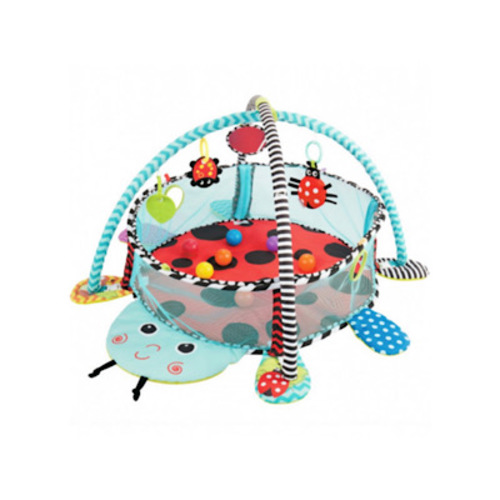 3-in-1 Ladybug Activity Gym & Ball Pit - An adorable 3-in-1 activity center by Konig Kids featuring a cute ladybug design. It combines a soft play mat, a hanging toy gym, and a fun ball pit. Designed to stimulate your baby’s motor and visual development with colorful toys and textures. Easy to assemble and perfect for all growth stages.