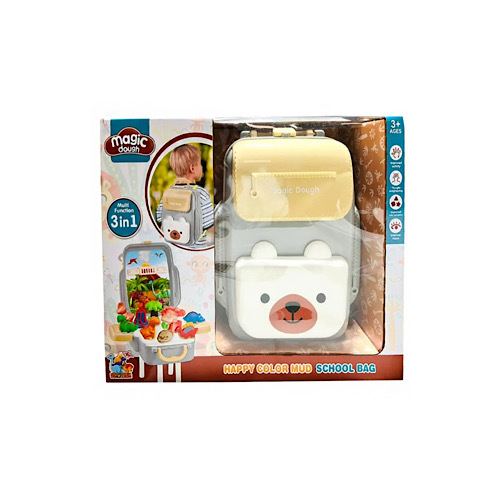 Magic Dough School Bag - A multifunctional and adorable cat-shaped playset that combines fun and creativity in one! It includes colorful dough tools for kids to mold, shape, and create their favorite designs while enhancing imagination and fine motor skills. Can be used as a backpack or mini workstation, making playtime both portable and engaging.
