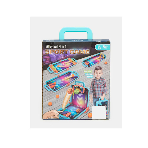 Alley Ball 4 in 1 Sport Game - A fun 4-in-1 portable sports game that includes basketball, bowling, hockey, and more! Designed for endless entertainment anywhere — it helps kids improve focus, coordination, and competitive spirit while having a blast with friends or family.