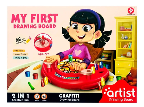 Kids Drawing Board - A creative drawing board for kids that includes various tools and colors to help children draw, color, and create different designs. It offers a fun learning experience that encourages creativity and artistic skills, with multiple accessories that allow children to explore and express their imagination.