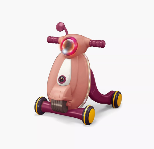 Baby Walker - A baby walker designed like a small scooter to help toddlers learn to walk with better balance and stability. It features sturdy wheels, lights, and interactive sounds that make learning to walk fun and engaging.