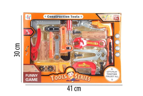 Kids Tool Set - A complete kids tool set featuring various construction tools like a hammer, screwdriver, and wrenches. Helps develop hands-on skills and creativity with a safe and fun design.