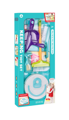 Kids Cleaning Set - A complete kids cleaning set including tools like a vacuum, mop, and brush. Encourages responsibility and independence through fun and interactive play.