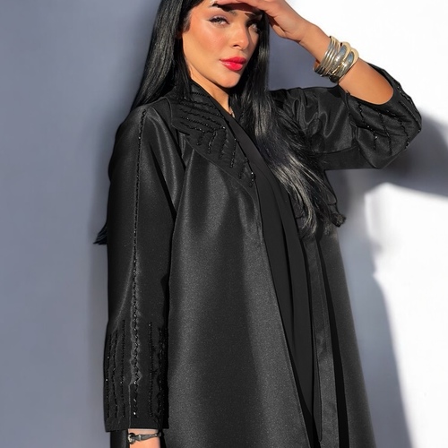 elegant luxury abaya - Elegant long sleeve abaya