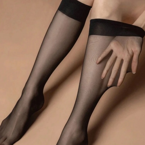 women’s silk stockings , ultra thin , black , transparent