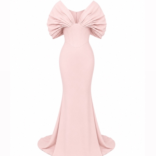 Blush Couture Corset Evening Gown